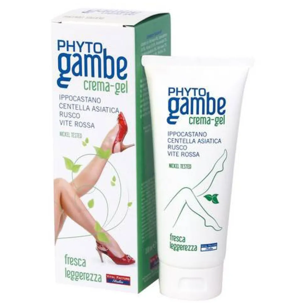 Vital Factors Phytogambe - Crema-gel defaticante per le gambe pesanti e gonfie, 100 ml