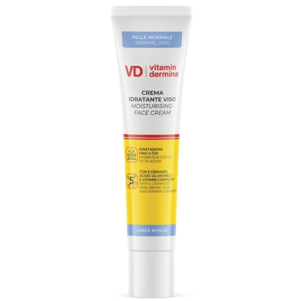 Vitamindermina Hyalo Crema Viso Idratante per Pelle Normale, 40ml