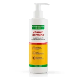 Vitamindermina Sebo Gel Detergente Sebonormalizzante per Pelle a Tendenza Acneica, 240ml