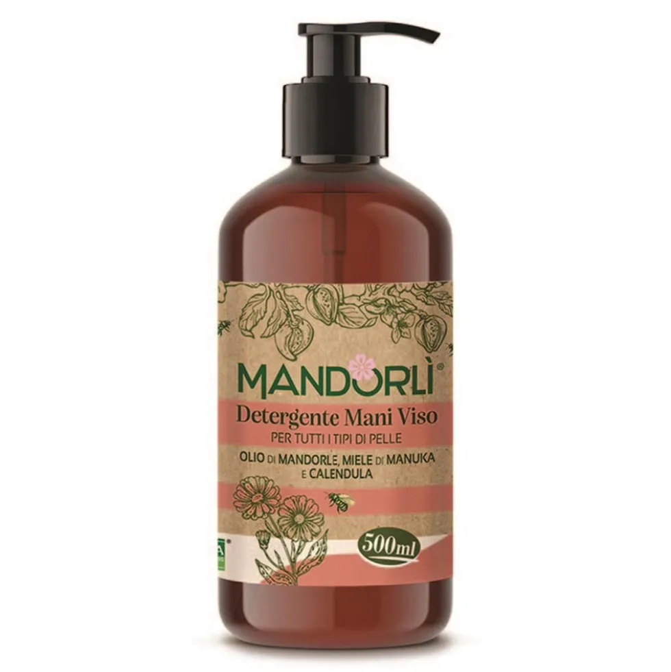 Vita Regularis Mandorlì - Detergente Mani Viso per Tutti i Tipi di Pelle, 500ml