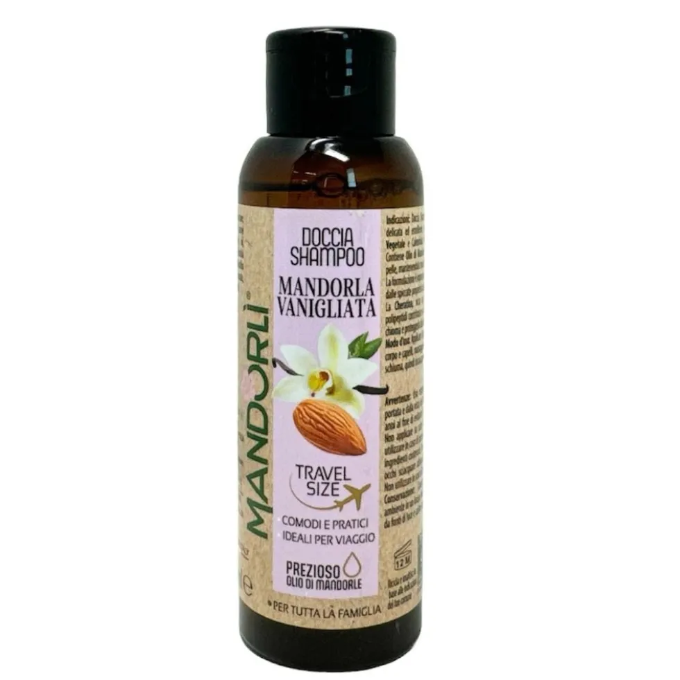 Vita Regularis Mandorlì - Mandorla Vanigliata Doccia Shampoo in Formato Viaggio, 100ml