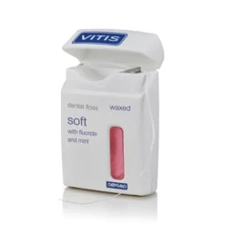 Vitis Dental Floss Soft con Cera Fluoro e Menta Filo Interdentale Cerato, 50m