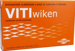 Vitiwiken Wikenfarma integratore curcuma - Integratore alimentare antiossidante, 30 compresse