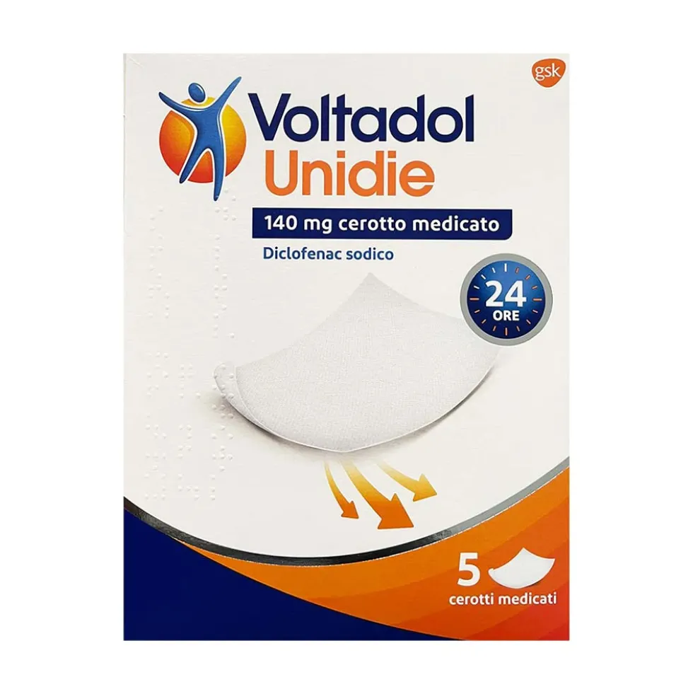 Voltadol unidie 140mg Cerotto Medicato Trattamento del Dolore Locale, 5 Pezzi