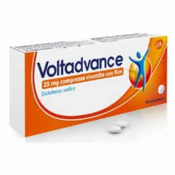 Voltadvance Antinfiammatorio 25mg Diclofenac Dolori Articolari Dolore Cervicale Mal di Schiena, 10 Compresse