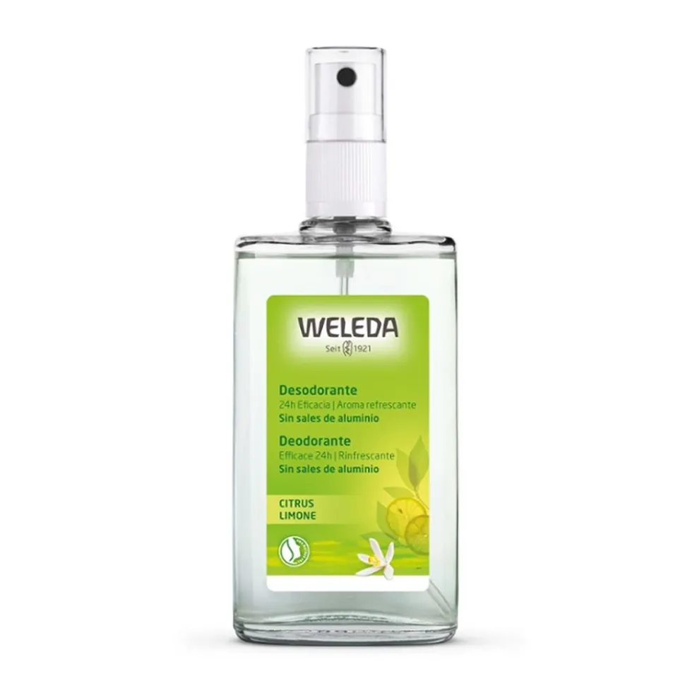 Weleda Deodorante Spray Limone Efficacia 24H Rinfrescante, 100ml