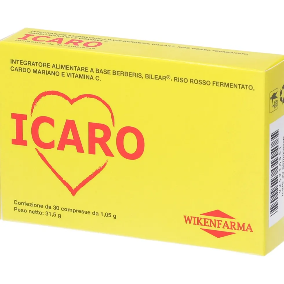 Wikenfarma Icaro integratore al riso rosso per il colesterolo, 30 compresse