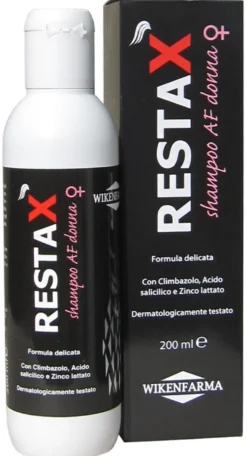 Wikenfarma Restax Af Donna - Shampoo delicato antiforfora per la cute sensibile e desquamata, 200 ml