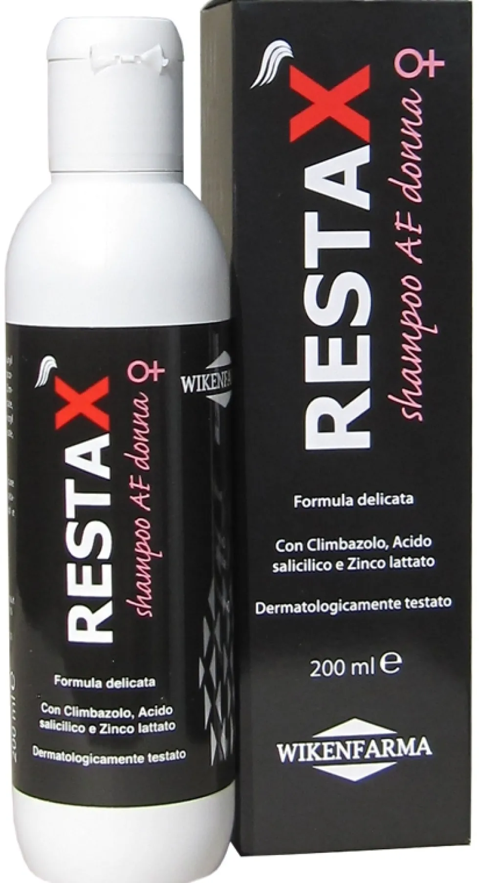 Wikenfarma Restax Af Donna - Shampoo delicato antiforfora per la cute sensibile e desquamata, 200 ml