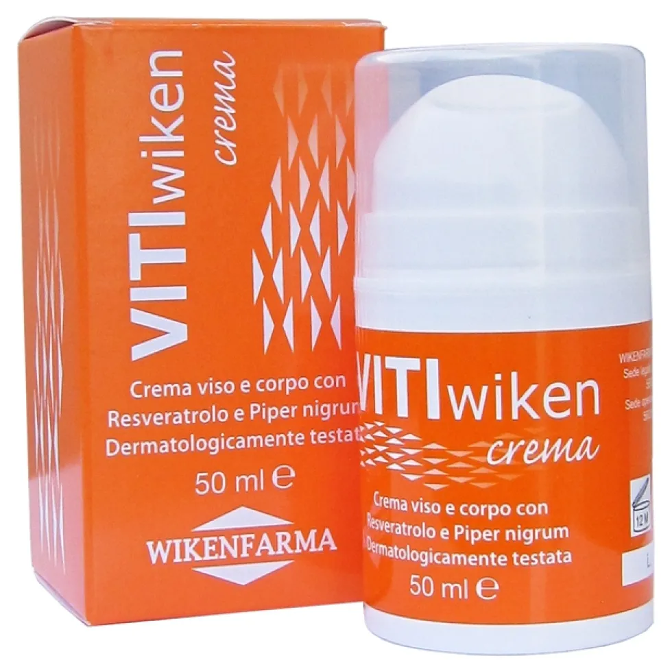 Wikenfarma Vitiwiken - Wikenfarma crema viso e corpo antiossidante per la secchezza, 50 ml