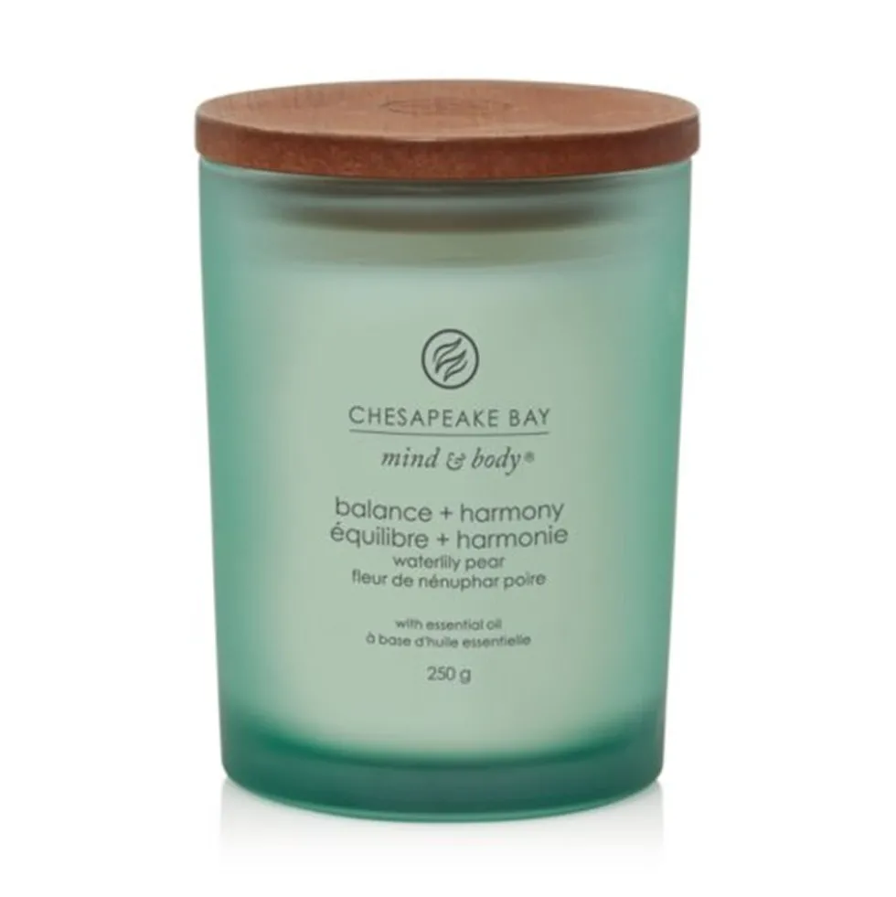 Yankee Candle Balance & Harmony - Candela Profumata Ninfea e Pera Media, 250g