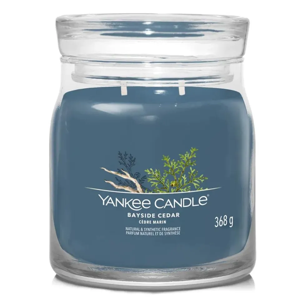 Yankee Candle Bayside Cedar - Candela Profumata Signature Media, 368g