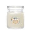 Yankee Candle Signature Jar Media Candela Vanilla Flurries Fragranza Vaniglia Ambra Dolce e Vetiver, 368g