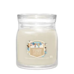 Yankee Candle Signature Jar Media Candela Vanilla Flurries Fragranza Vaniglia Ambra Dolce e Vetiver, 368g