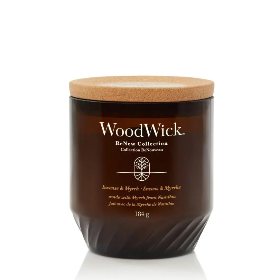 Yankee Candle WoodWick - ReNew Candela Media Incense & Myrrh, 181g