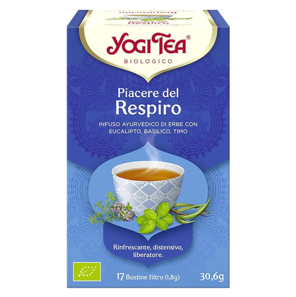 Yogi Tea Piacere del Respiro Infuso Ayurvedico, 17 bustine
