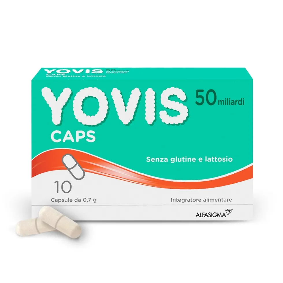 Yovis Caps Fermenti per l'Equilibrio Flora Intestinale, 10 Capsule
