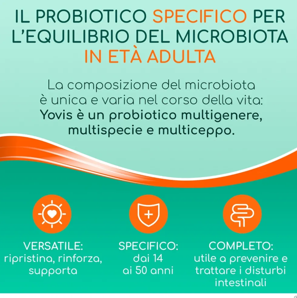 Yovis Caps Fermenti per l'Equilibrio Flora Intestinale, 10 Capsule