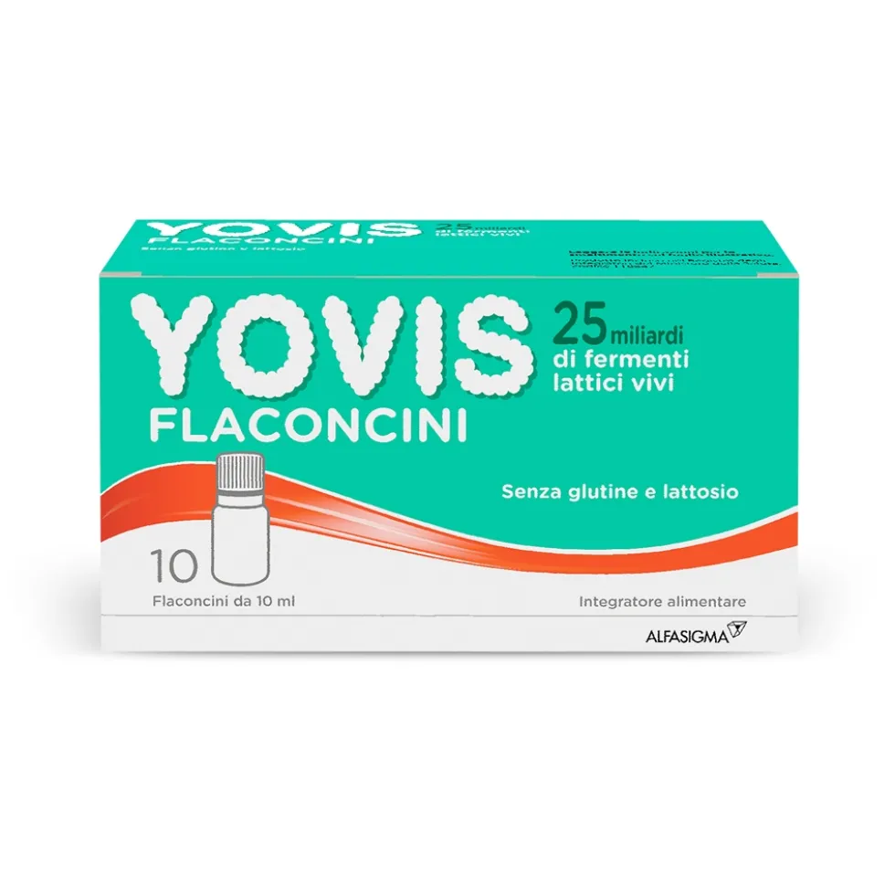 Yovis Fermenti Lattici Vivi per Equilibrio Flora Intestinale, 10 Flaconcini