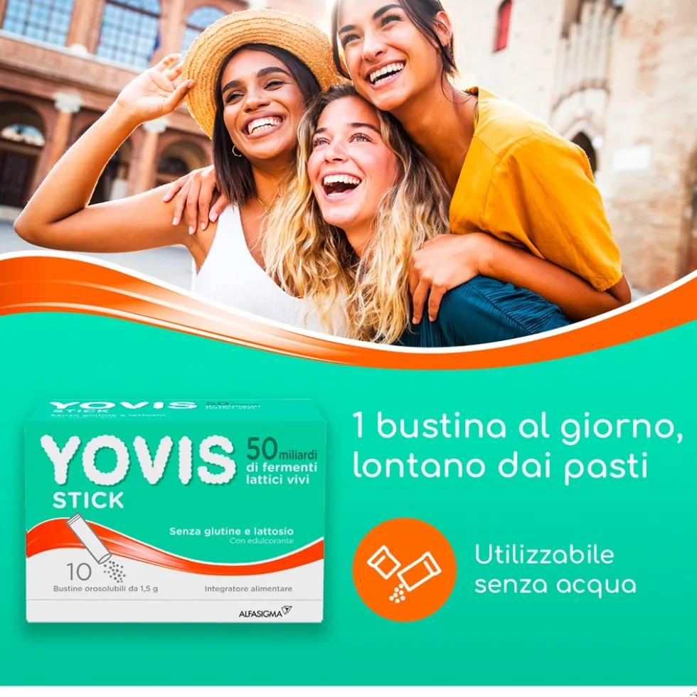 Yovis Stick Fermenti per l'Equilibrio Flora Intestinale, 10 Bustine