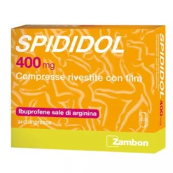 Zambon Spididol 400mg Ibuprofene Sale di Arginina Dolore Febbre e Influenza, 24 Compresse Rivestite