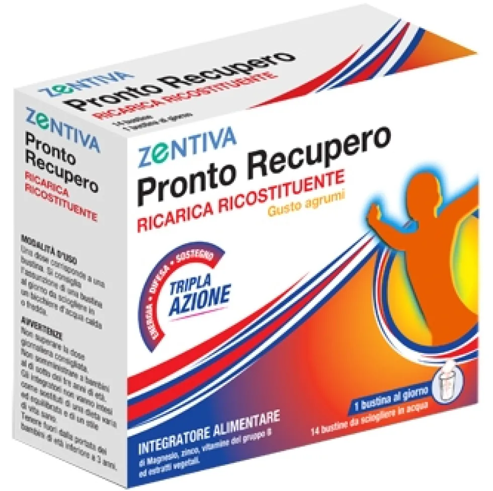 Zentiva Pronto Recupero Integratore Alimentare Sostegno e Energia, 14 Bustine