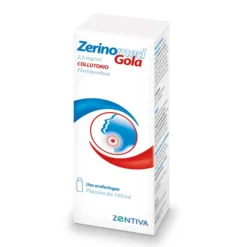 Zerinomed Gola 0,25% Collutorio Infiammazione Bocca e Faringe, 160ml
