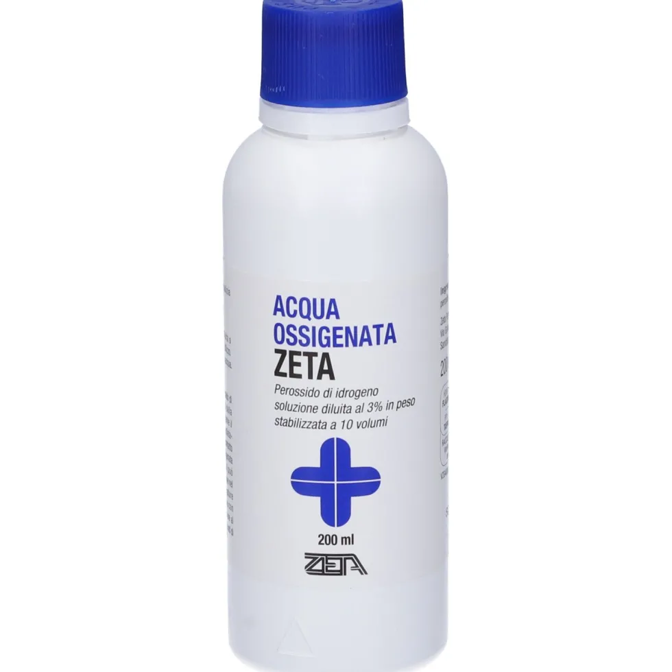 Zeta Farmaceutici Acqua Ossigenata 10 Volumi Perossido di Idrogeno al 3%, 200ml