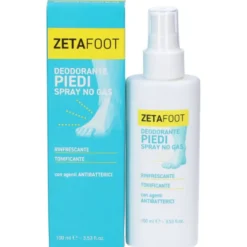 Zeta Farmaceutici Zetafoot - Deodorante rinfrescante tonificante e antibatterico per i piedi, 100 ml