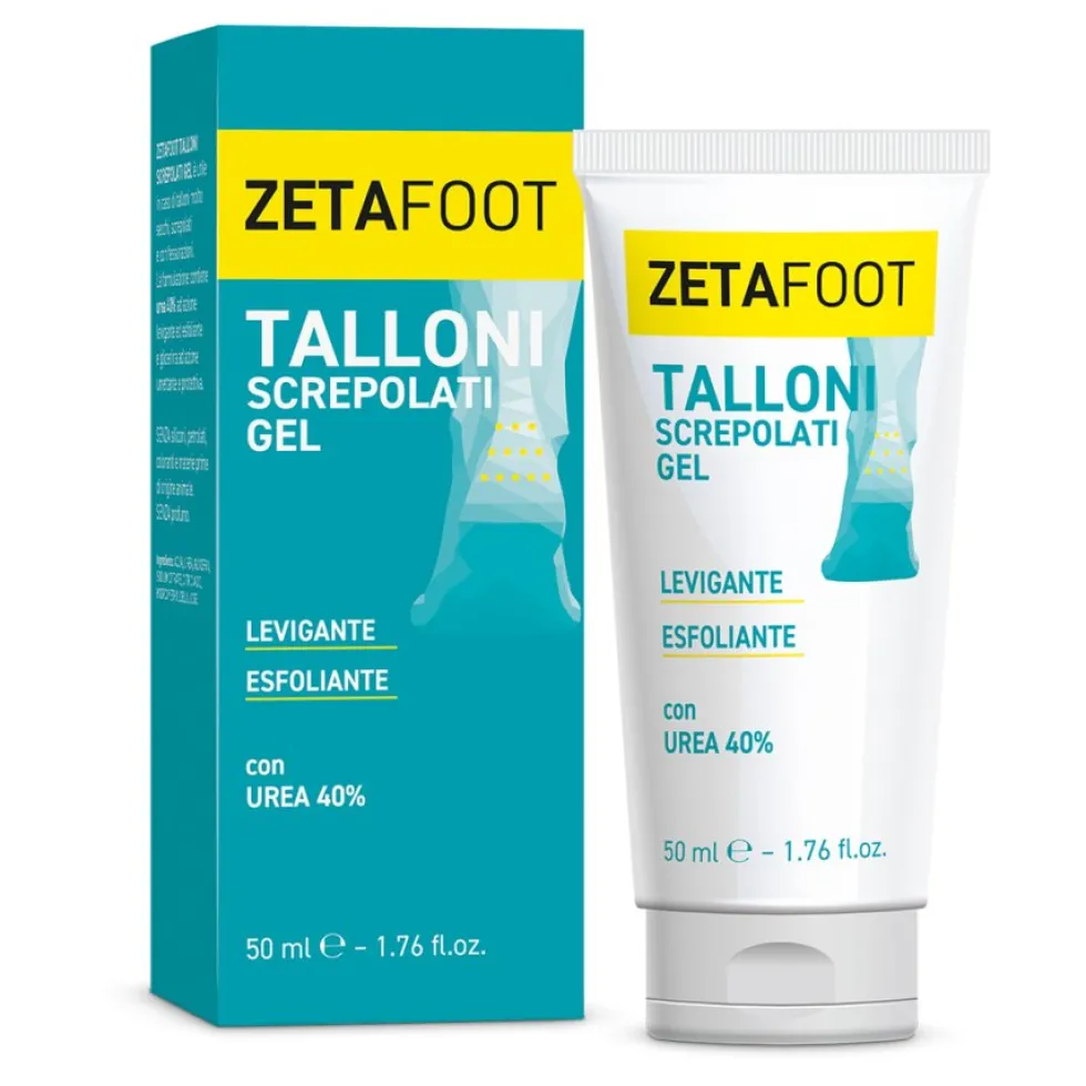 Zeta Farmaceutici Zetafoot - Gel esfoliante per i piedi secchi, 50 ml