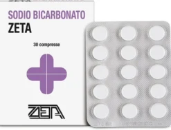 Zeta Sodio Bicarbonato Alimentare - Integratore antiacido e digestivo, 30 compresse da 500 mg