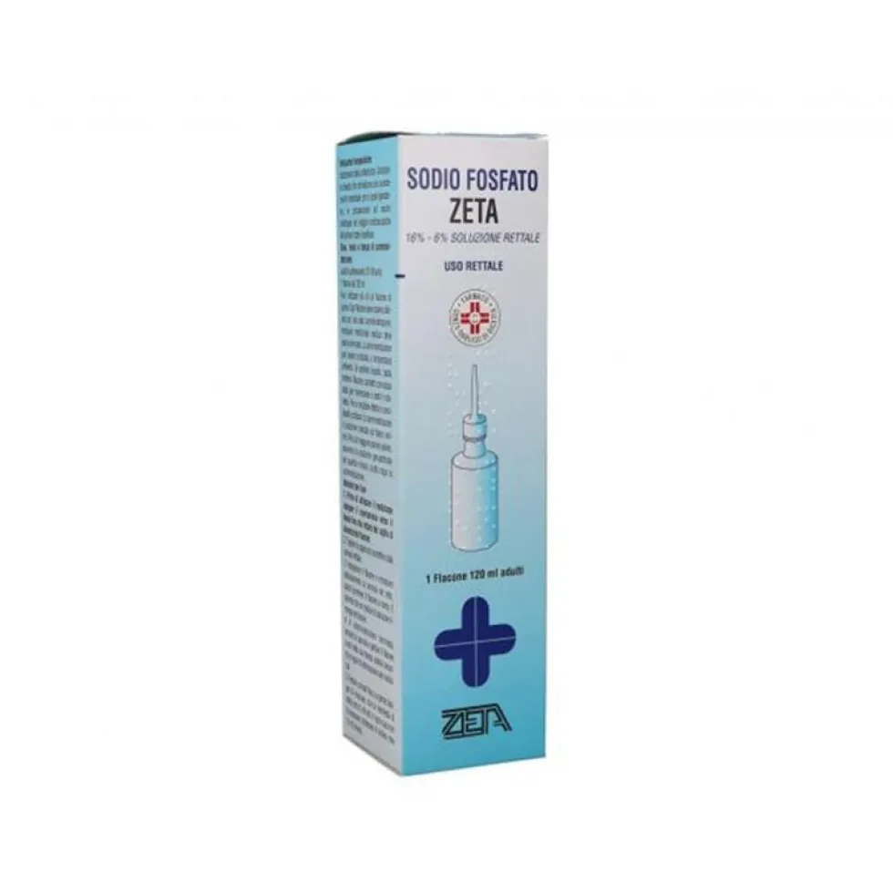 Zeta Sodio Fosfato 16%/6% - Soluzione rettale per la stitichezza, 1 flacone da 120 ml