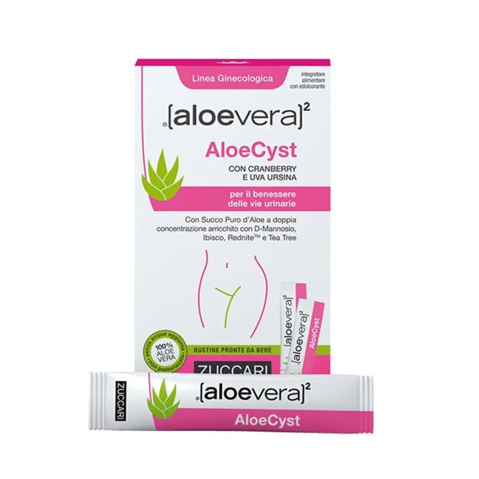 Zuccari Aloevera2 - AloeCyst Integratore Alimentare, 15 Bustine Da 10ml