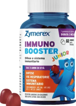 Zymerex Immuno Booster Junior - Integratore per le difese immunitarie dei bambini, 60 caramelle