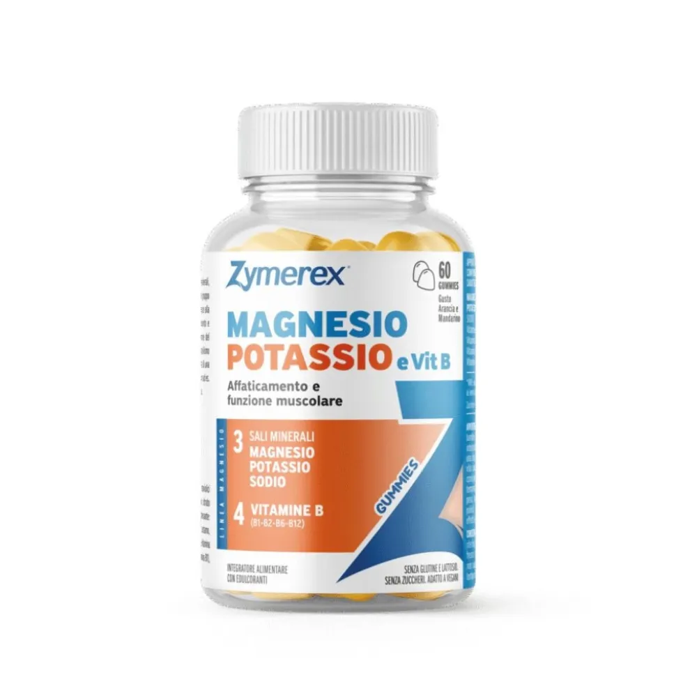 Zymerex Magnesio Potassio e Vitamina B6 Integratore Spossatezza e Fatica Muscolare, 60 gummies