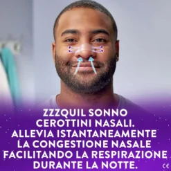 ZzzQuil Cerottini Nasali per Alleviare la Congestione Nasale Notturna e Favorire il Sonno, 26 Pezzi