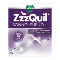 ZzzQuil Cerottini Nasali per Alleviare la Congestione Nasale Notturna e Favorire il Sonno, 26 Pezzi