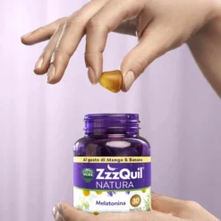 ZzzQuil Natura Integratore Melatonina per Dormire Mango e Banana, 30 Pastiglie