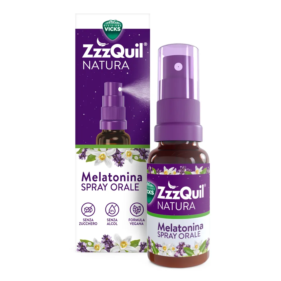 ZzzQuil Natura Melatonina Spray Integratore per il Sonno Senza Zucchero, 30ml